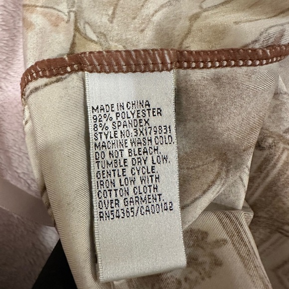 Nygård | vintage 90s style womens small baroque long sleeve v-neck v-neck shirt - Picture 7 of 8